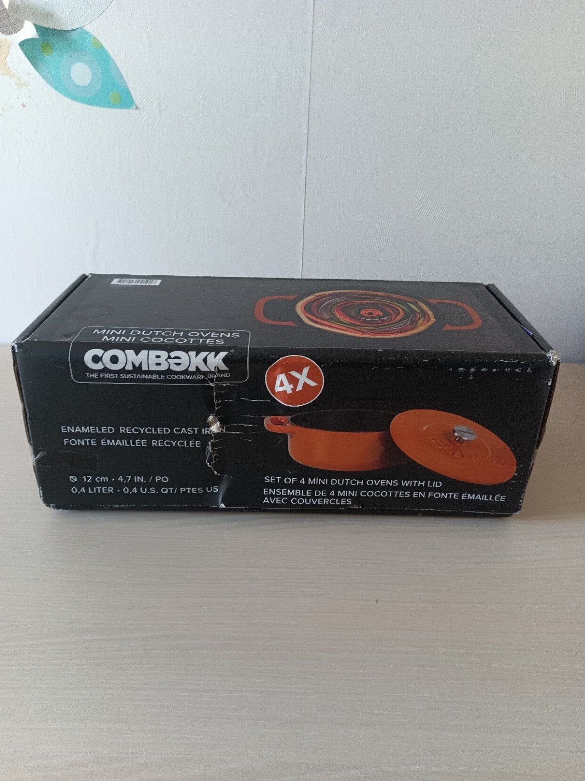 Nieuwe Combak Mini Dutch Ovens - 4-delige set, Gietijzer, Geschikt voor inductie, Nieuw, Pannenset