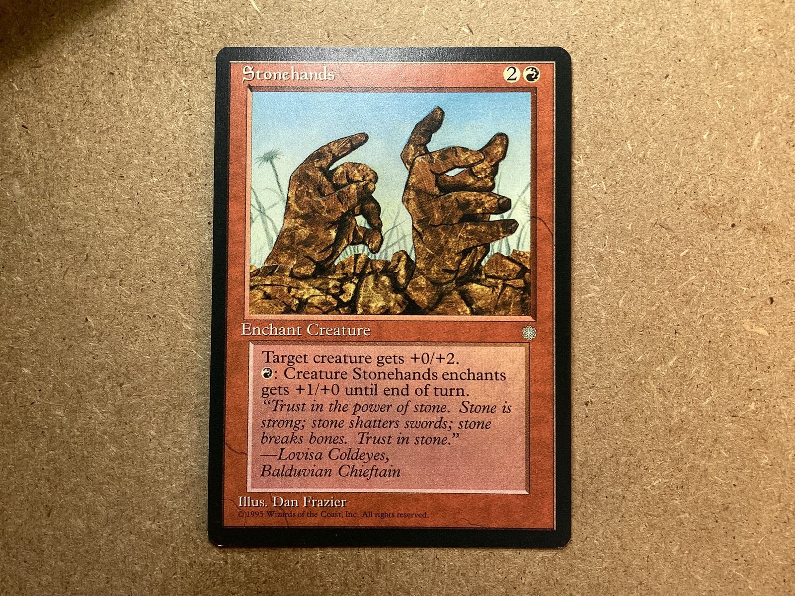 1x Stonehands (Near Mint), Ophalen of Verzenden, Zo goed als nieuw, Losse kaart