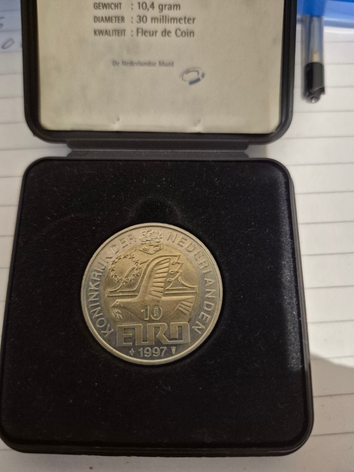 10 euro munt 1997, Ophalen of Verzenden, Koningin Beatrix, Euro's