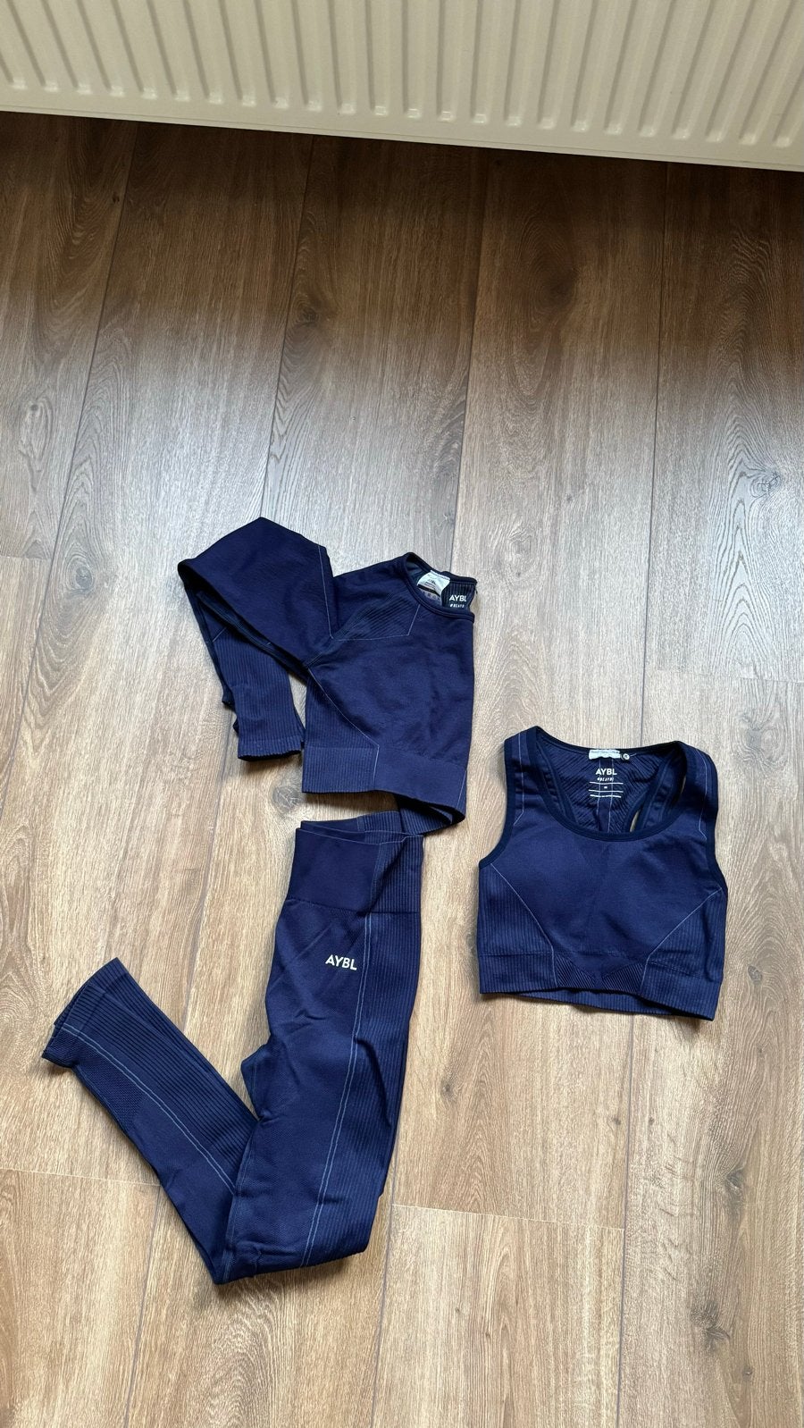AYBL donkerblauwe sportkledingset, Kleding | Dames, Blauw, Ophalen of Verzenden, Maat 36 (S), Fitness of Aerobics