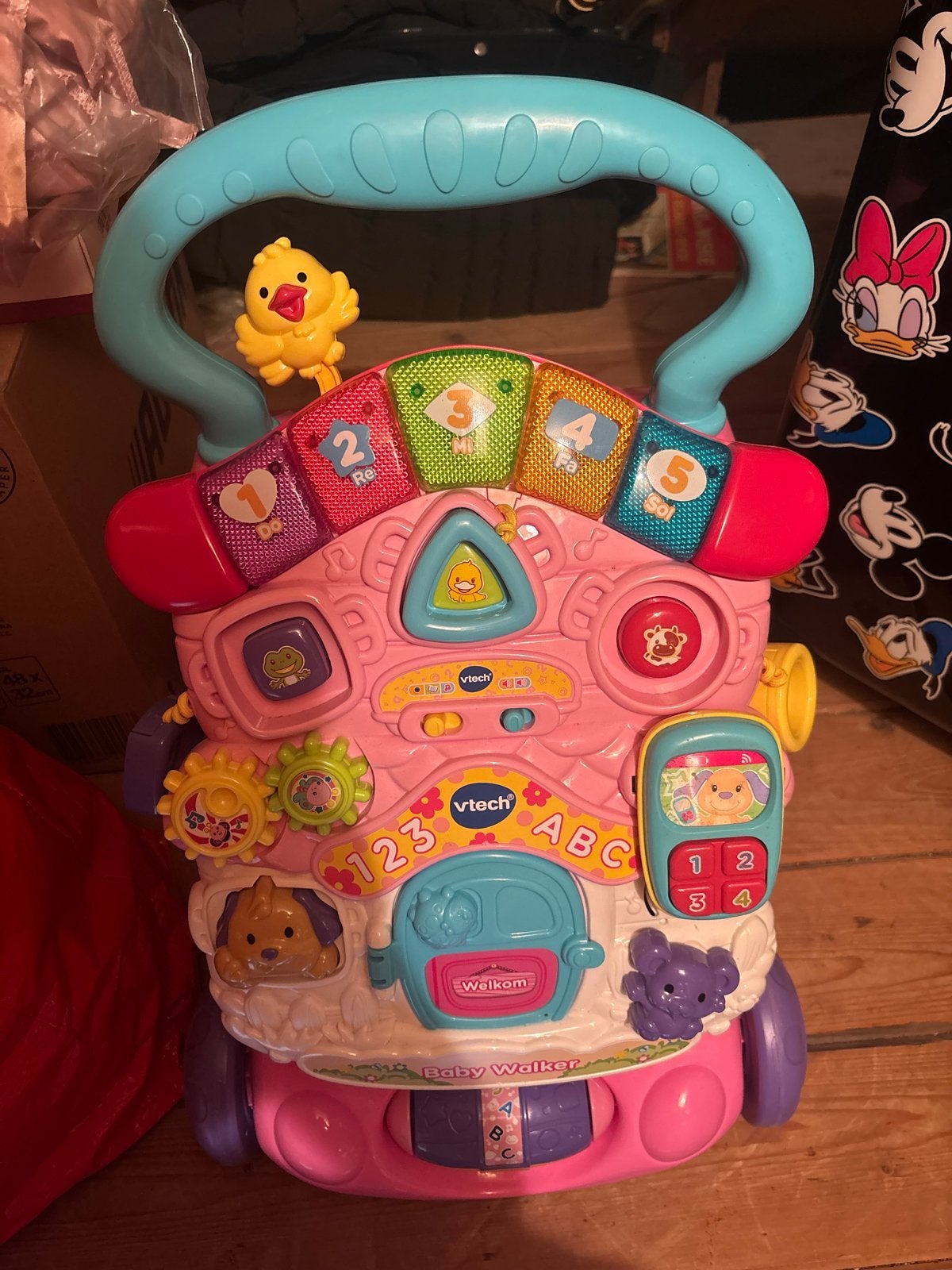VTech Baby Walker Roze - Interactieve Loopwagen, Ophalen, Gebruikt, Overige typen, Met licht