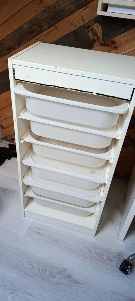 IKEA Trofast opbergsysteem met 6 bakken, deels met deksel, Ophalen, Gebruikt, Minder dan 50 cm, 90 tot 105 cm