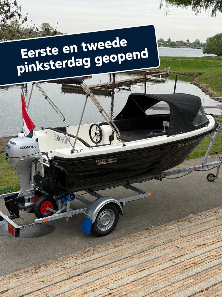 Waeghals 444XL honda 15pk luxe uitvoering, Watersport en Boten, Ophalen, Elektrische start