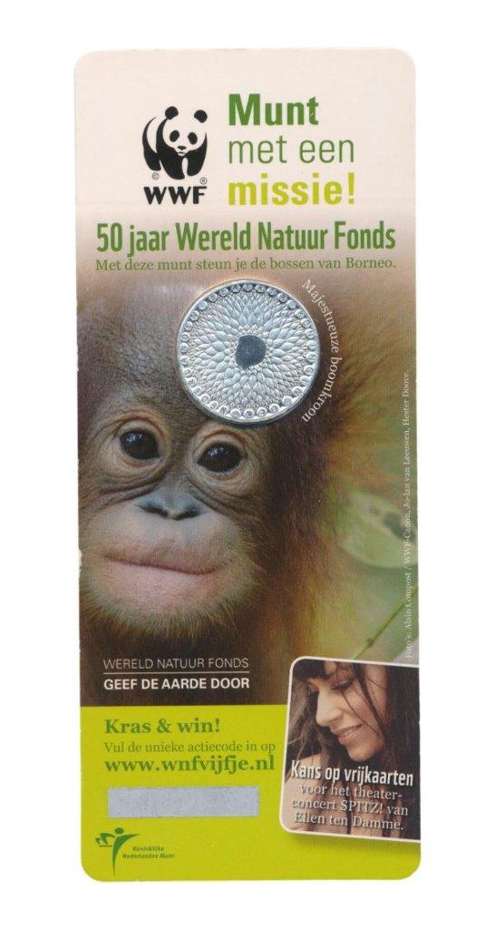 Nederland 5 Euro 2011 Het 50 jaar WNF Vijfje in blister, Postzegels en Munten, Munten | Nederland, Ophalen of Verzenden, Koningin Beatrix