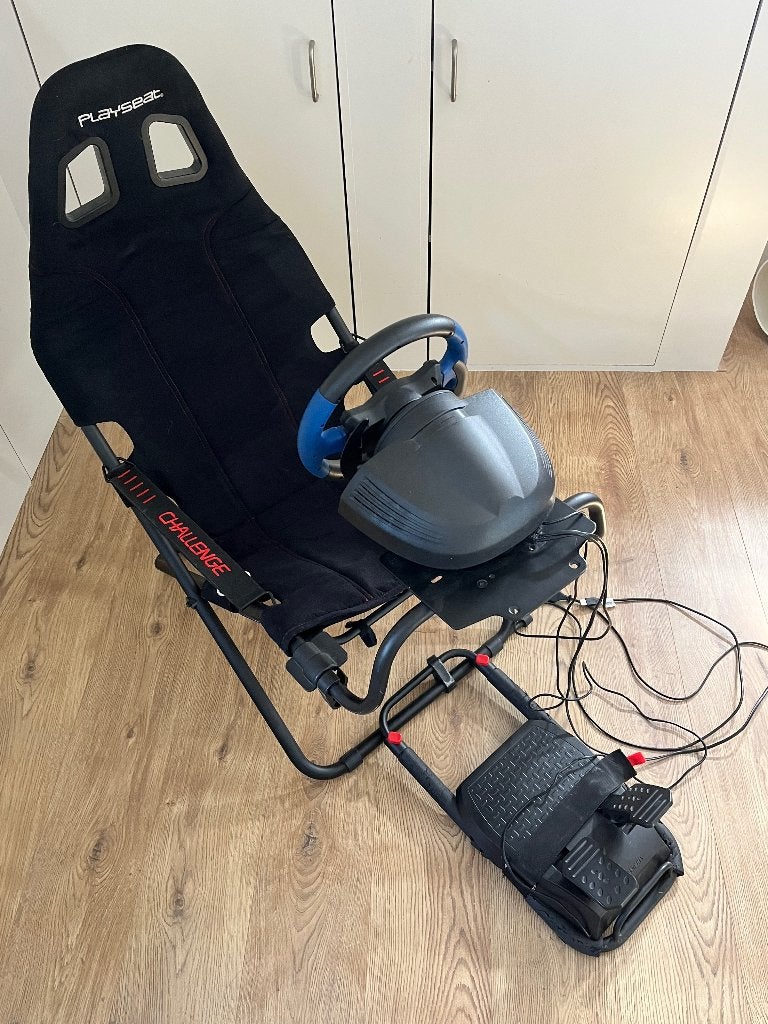 Playseat met Thrustmaster T150  stuur en pedalen, Ophalen, Gebruikt, Playseat of Racestoel, PlayStation 5