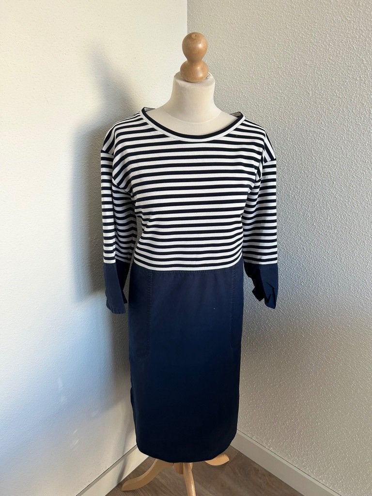 COS maat L prachtige streepjes jurk 3046, COS, Blauw, Maat 42/44 (L), COS