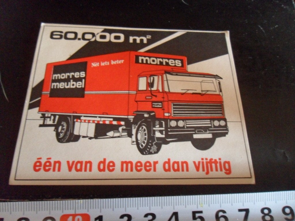 sticker morres meubel strip truck 1 van de meer dan 50, Ophalen, Zo goed als nieuw