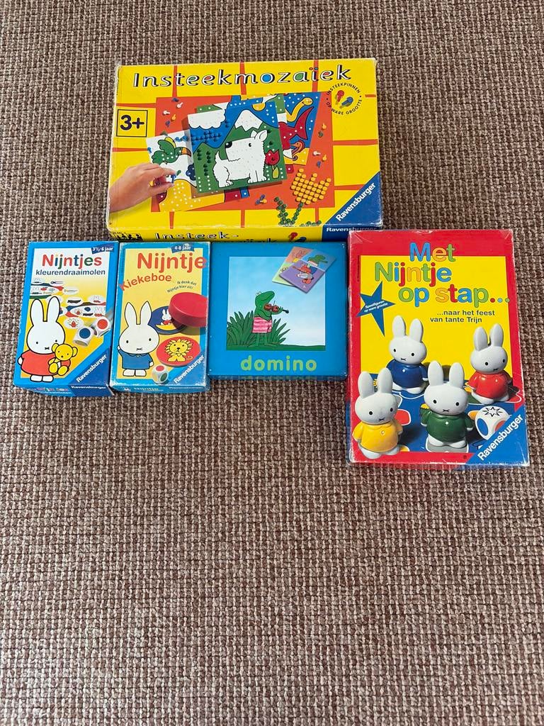 Ravensburger Insteekmozaïek & Nijntje Spellenpakket, Ophalen of Verzenden, Gebruikt