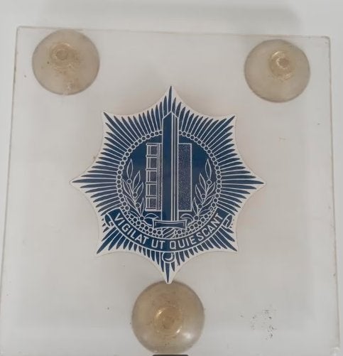 Gemeentepolitie Logo Plexiglas Plaat - Verzamelaarsobject, Verzamelen, Ophalen of Verzenden, Overige soorten, Nederland, Overige typen