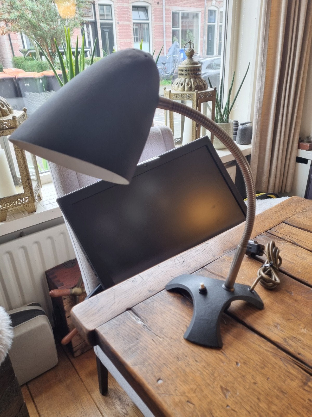 Jaren 60 gooseneck desk/ tafel lamp, Ophalen