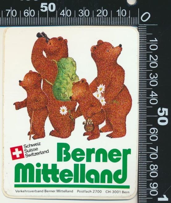 Sticker: Berner Mittelland - Bern (1), Ophalen of Verzenden, Zo goed als nieuw, Bedrijf of Vereniging