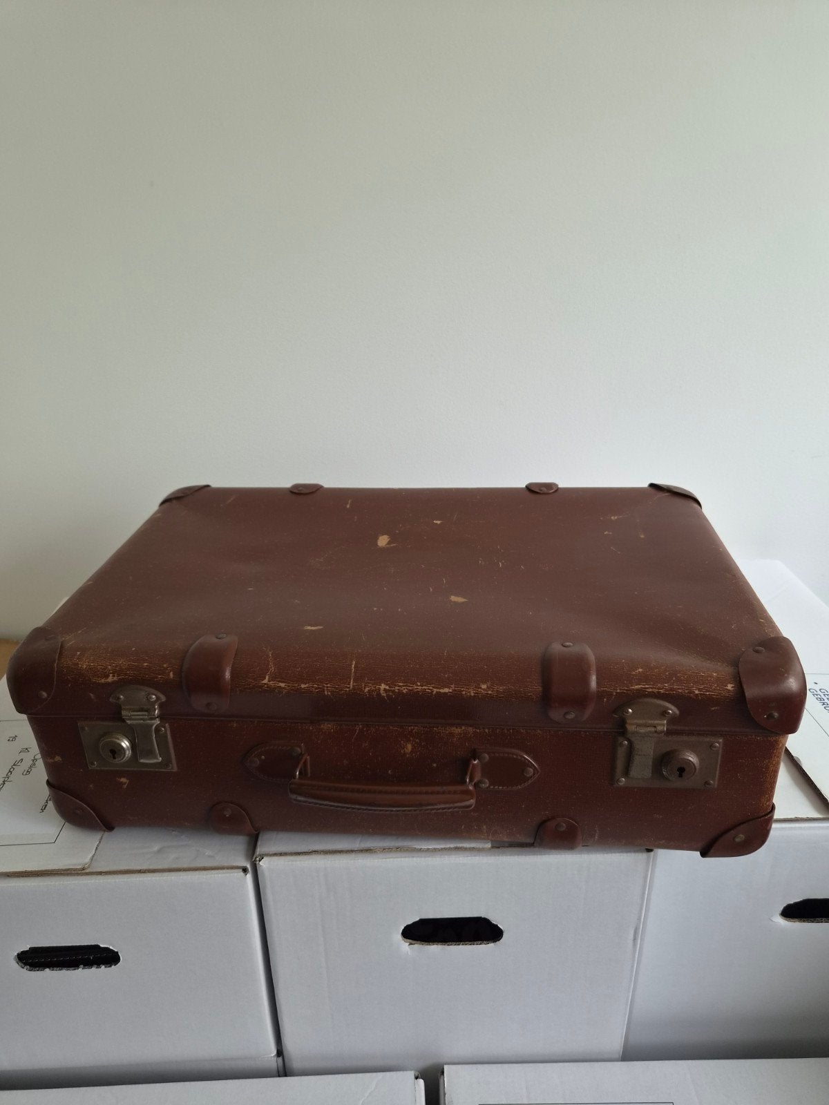 Antieke Bruine Koffer - Vintage Reiskoffer, Ophalen