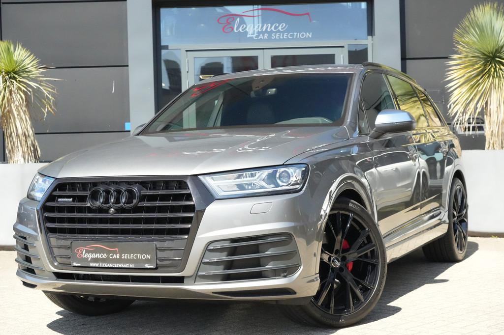 Audi Q7 3.0 TDI S-Line Quattro 272pk Grijs Kenteken/Trekhaak, Auto's, Audi, Automaat, Bi-Xenon koplampen, Gebruikt, Overige carrosserieën
