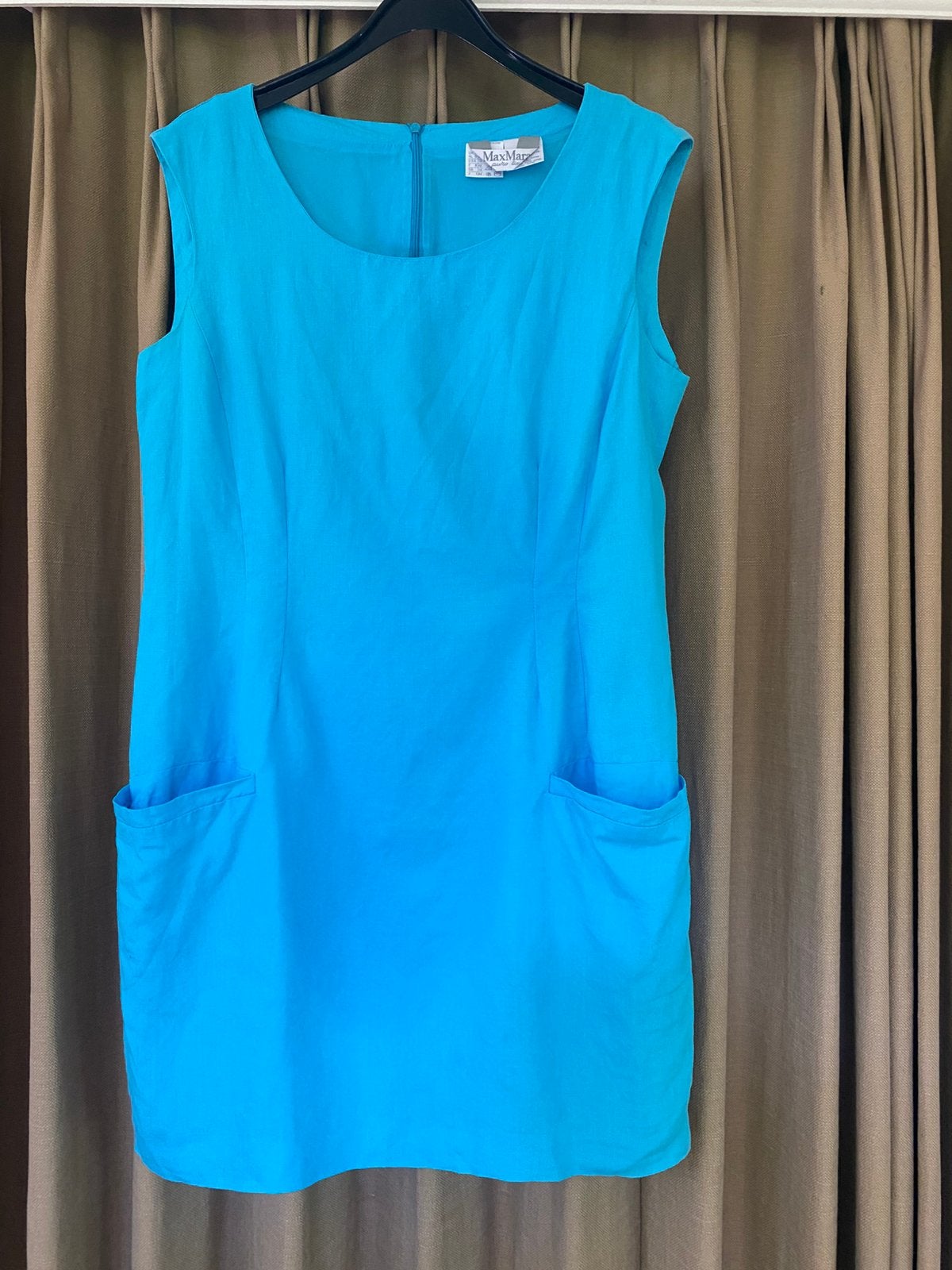 Max Mara Linen Dress/Size 40, Kleding | Dames, Jurken, Maat 38/40 (M), Blauw, Ophalen of Verzenden, Zo goed als nieuw