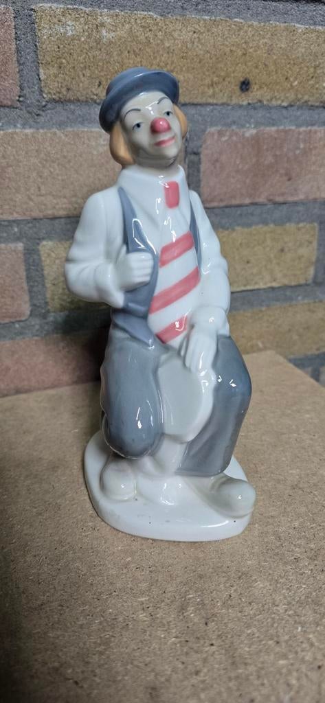 Vintage Porseleinen Clown Beeldje - Uniek Decoratiestuk, Ophalen of Verzenden
