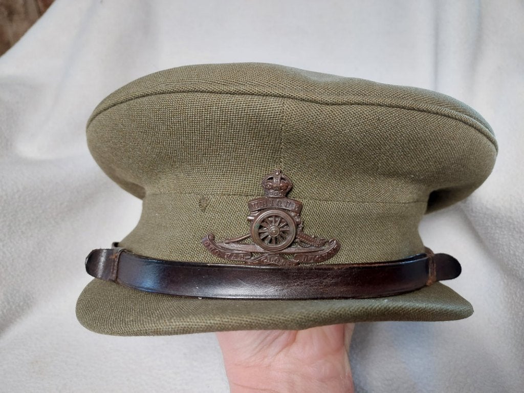 Britse wo2 RA cap, Ophalen of Verzenden, Landmacht, Engeland, Helm of Baret