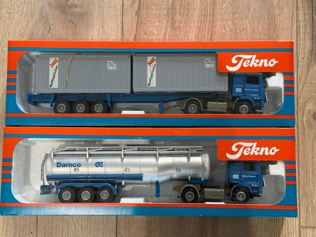 Tekno vrachtwagen modellen - Damco en Nedlloyd Lines, Nieuw, Ophalen of Verzenden, Tekno, Bus of Vrachtwagen