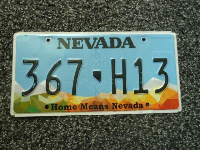 Kentekenplaat licenseplate Nevada Home Means Nevada 1 USA, Verzenden, Gebruikt, Auto's