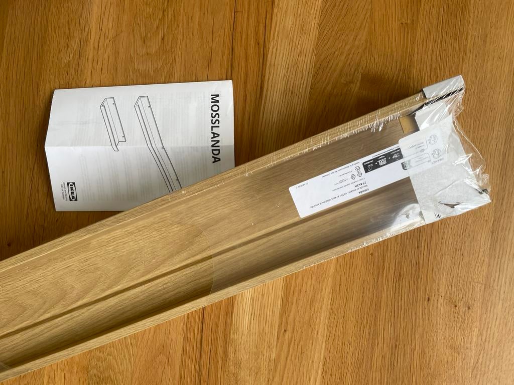 MOSSLANDA picture ledge/ Schilderijenplank 115cm, Ophalen, Zo goed als nieuw, Mdf, 200 tot 250 cm