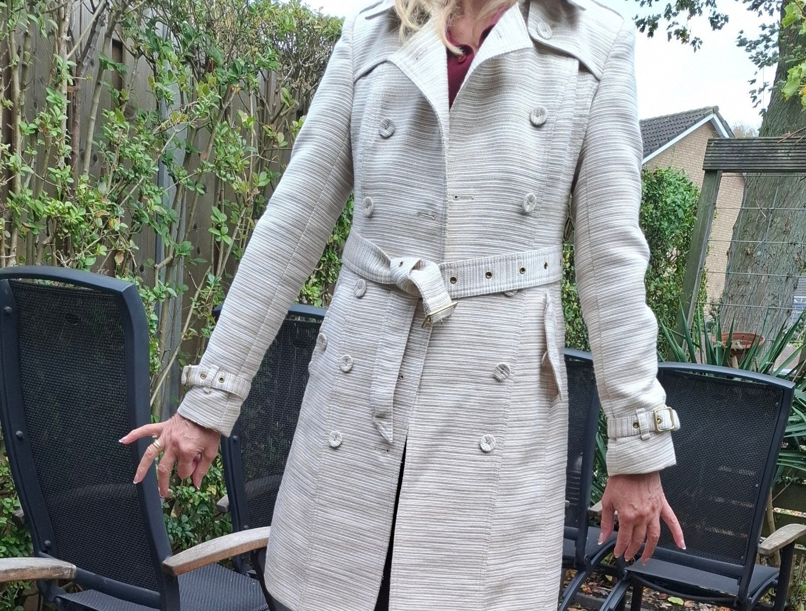 supertrash  elegant  dames jas  goud/wit maat 34, Ophalen of Verzenden, Maat 34 (XS) of kleiner, Wit