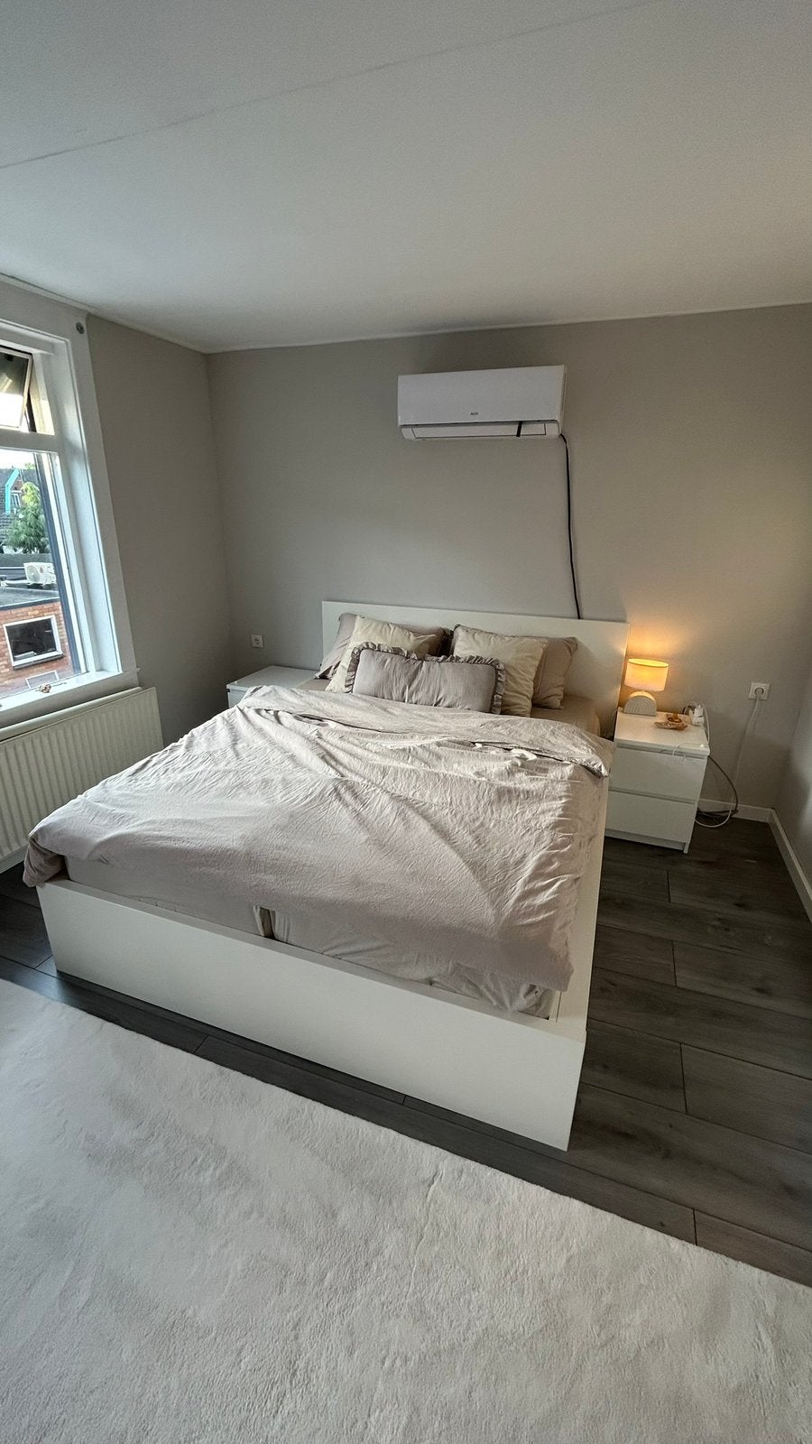 Bed 160 x 200, Ophalen, Tweepersoons, Zo goed als nieuw, 160 cm