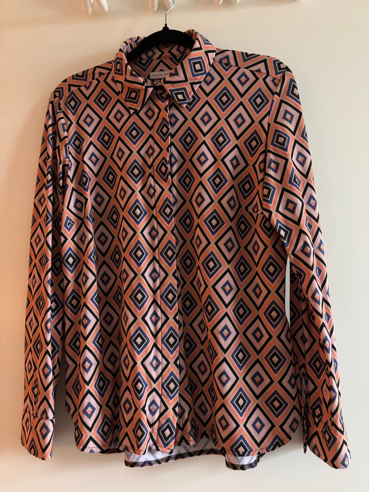 Studio Anneloes blouse met geometrische print, Ophalen of Verzenden, Zo goed als nieuw, Maat 42/44 (L), Oranje