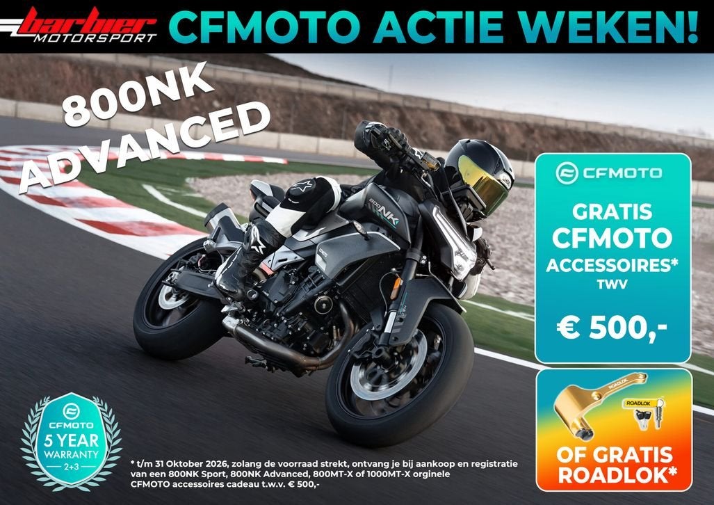 ⭐️⭐ACTIE CFMOTO 800 NK ADVANCED TC VANDAAG RIJDEN! ⭐, Bedrijf, Onbekend, Meer dan 35 kW, Onbekend