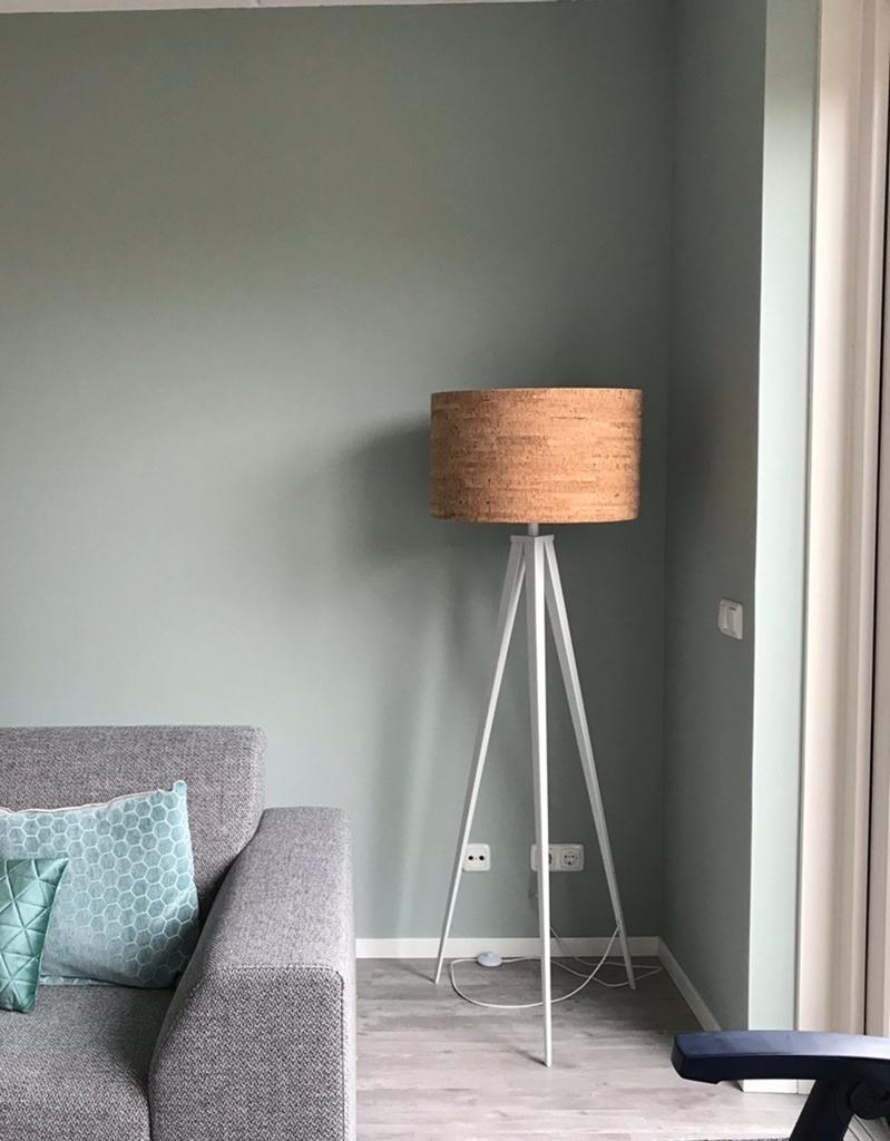 Zuiver vloerlamp met kurken lampenkap, Ophalen, Gebruikt, Metaal, 150 tot 200 cm