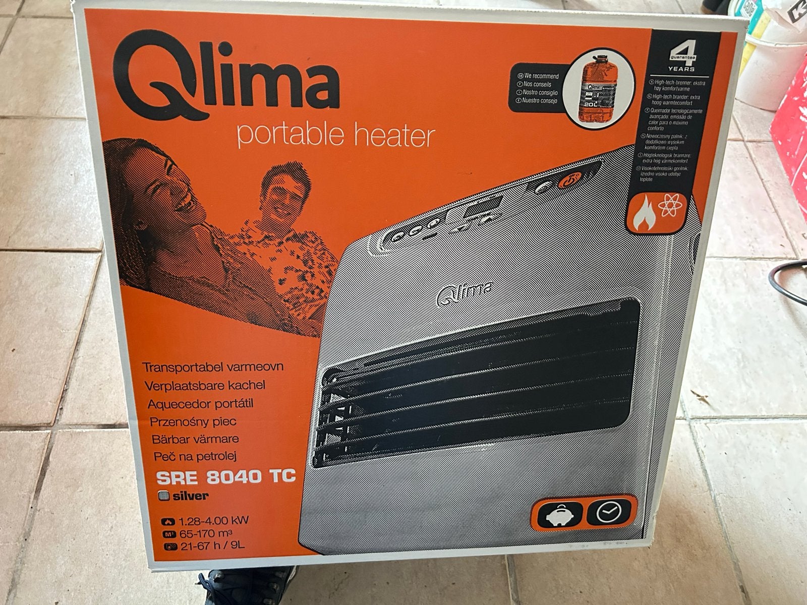 Qlima SRE 8040 TC Petroleumkachel - Draagbare Heater, Ophalen, Overige brandstoffen, Nieuw, Petroleumkachel