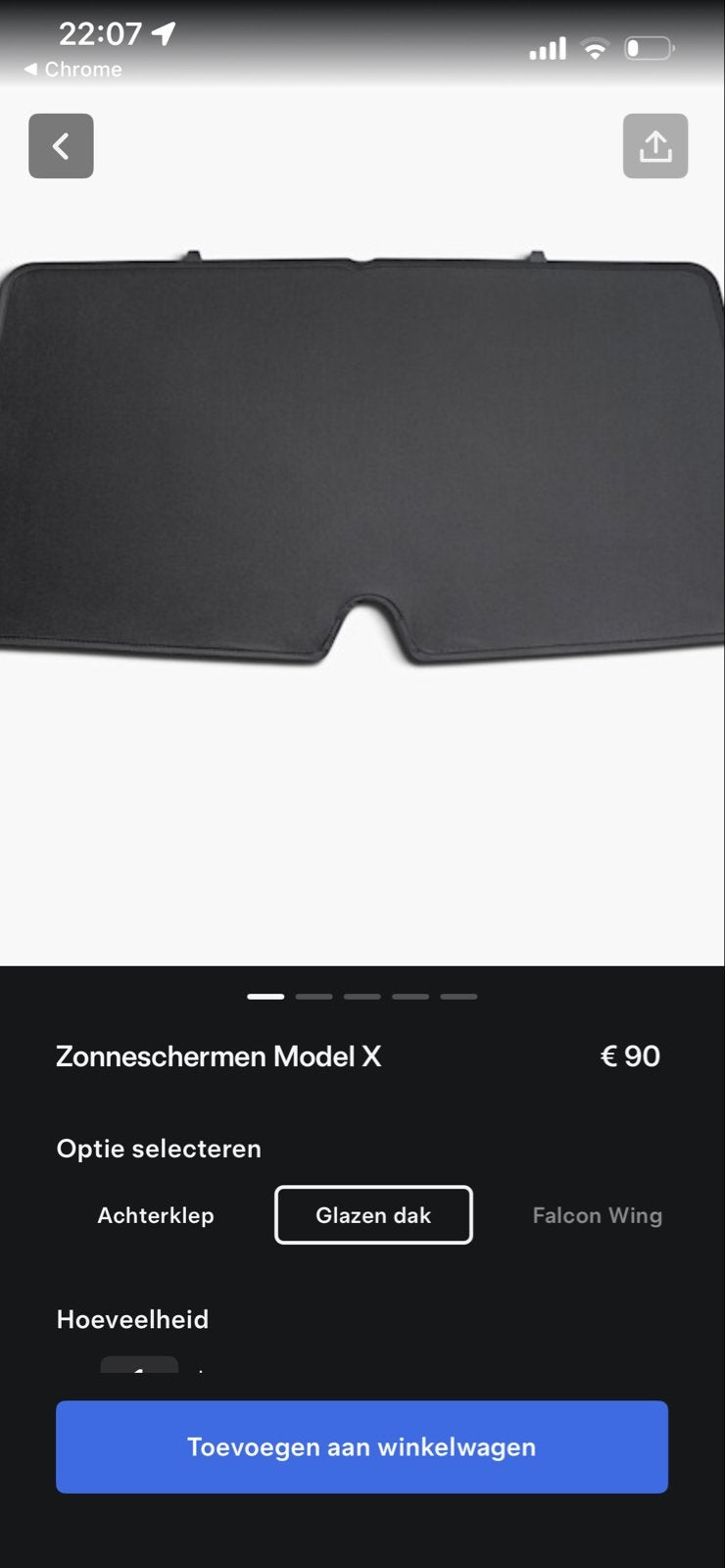 Zonnescherm voor Tesla Model X Glazen Dak, Ophalen of Verzenden, Nieuw