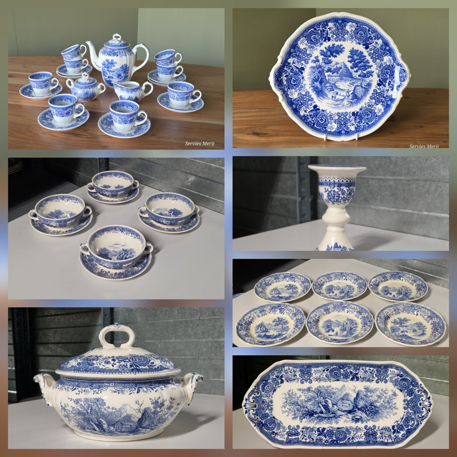Villeroy en Boch Burgenland blauw, Ophalen of Verzenden