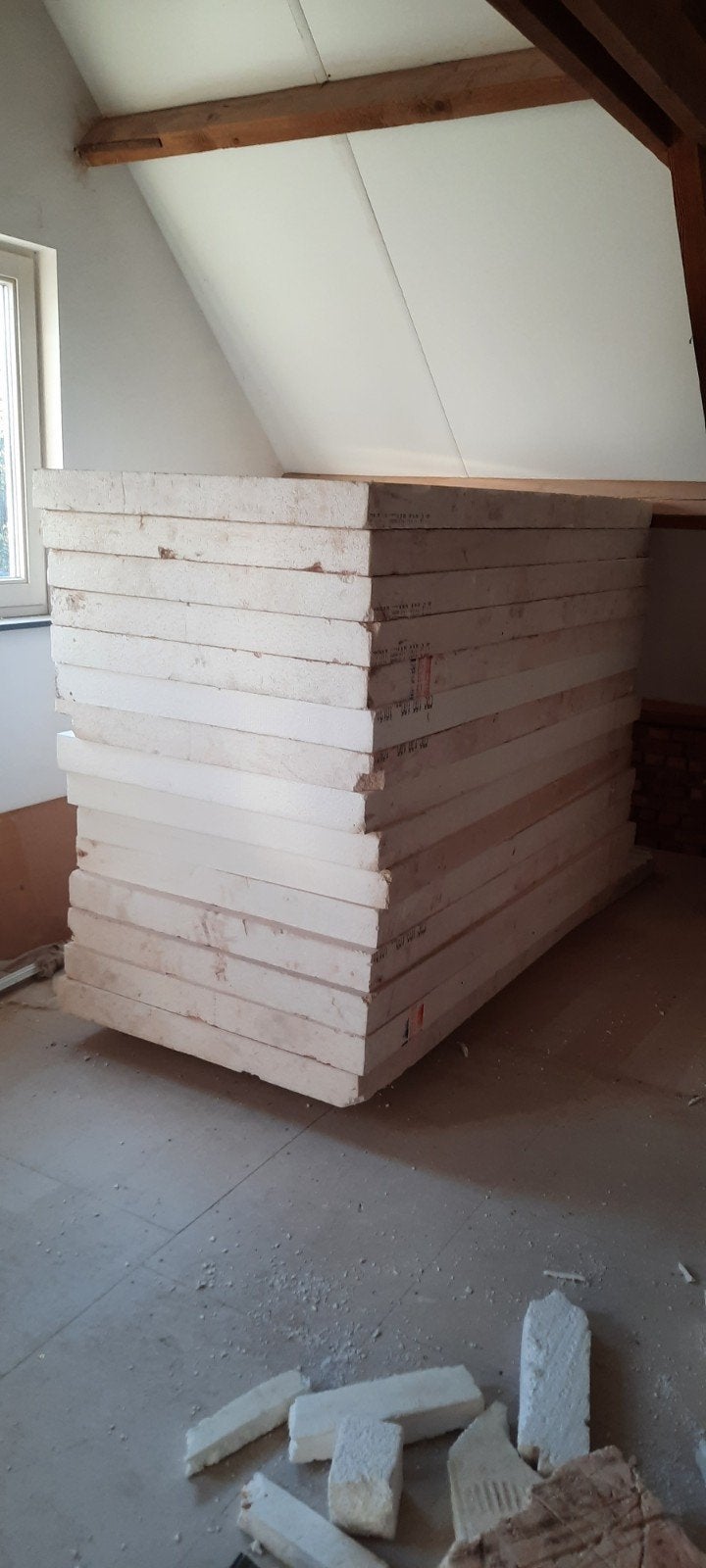15 ongebruikte tempex platen 10 cm dik (100 x 200 cm), Doe-het-zelf en Verbouw, Isolatie en Afdichting, Ophalen, Zo goed als nieuw