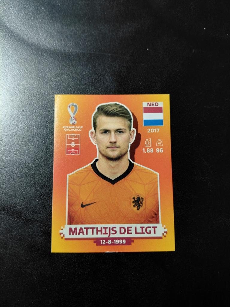Matthijs de ligt (nederland) panini wk 2022, Ophalen of Verzenden, Nieuw, Buitenlandse clubs, Poster, Plaatje of Sticker