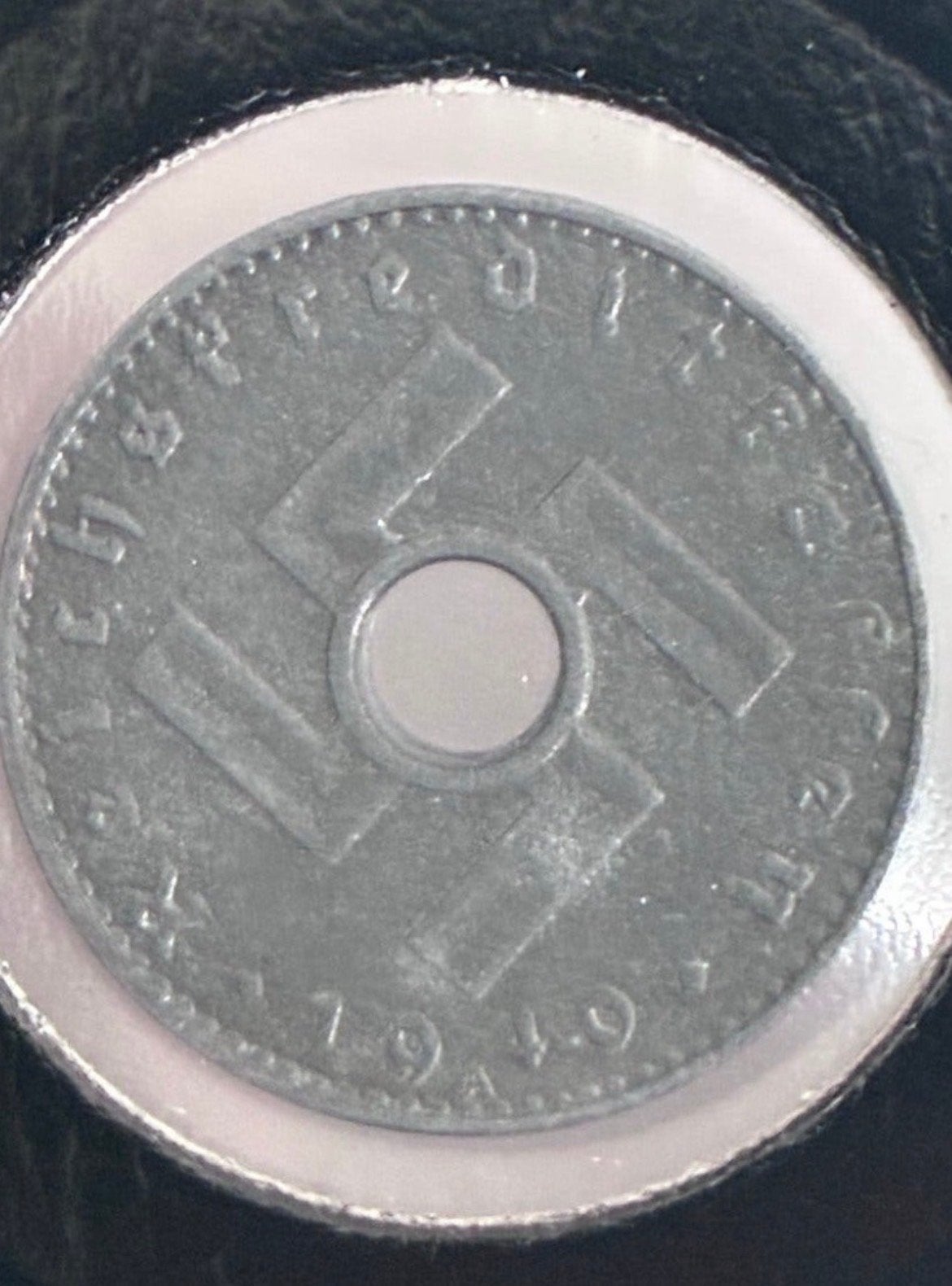 Zeldzame 5 Reichspfennig munt uit 1940 met hakenkruis, Ophalen of Verzenden, Duitsland, Losse munt