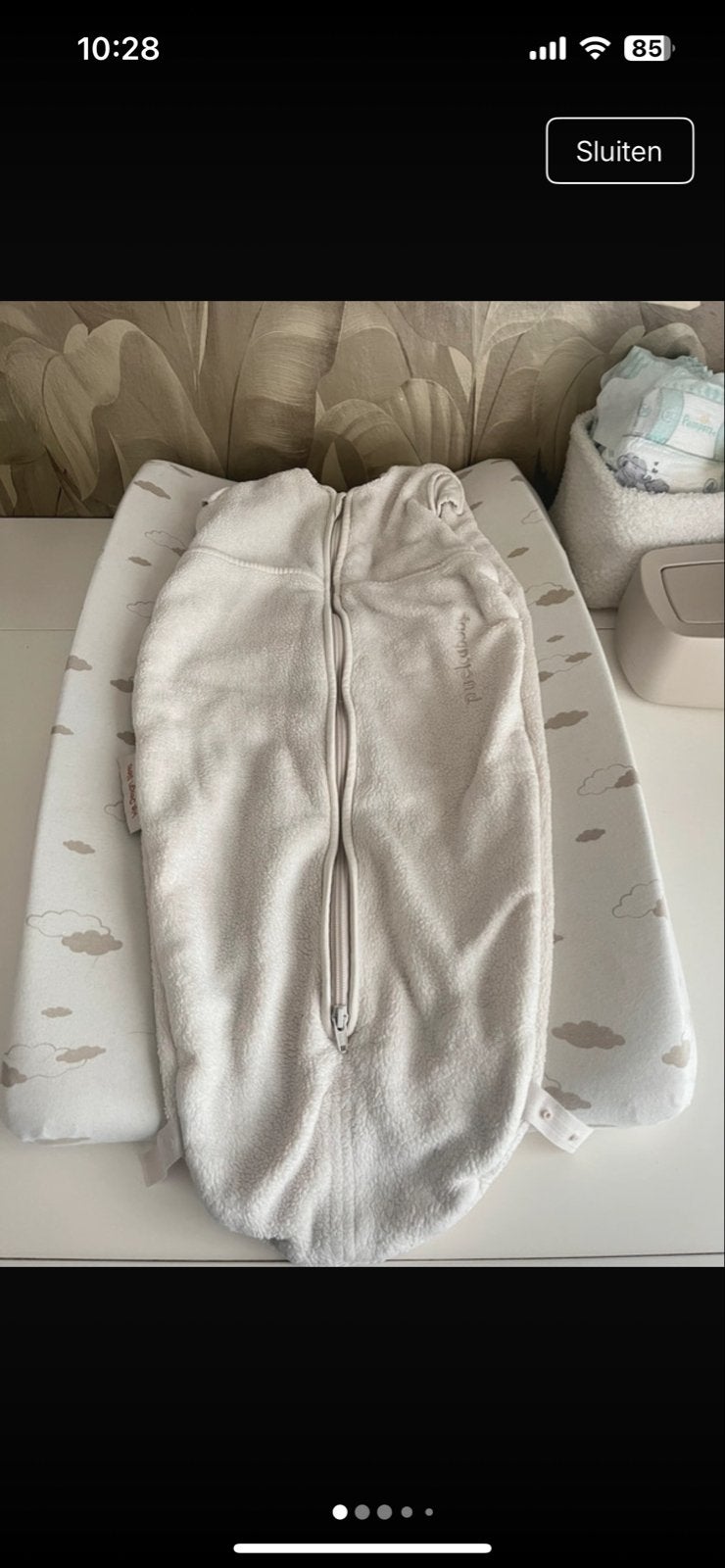 Puckababy inbaker slaapzak teddy, Kinderen en Baby's, Wasbaar, Puckababy, Ophalen of Verzenden, Zo goed als nieuw
