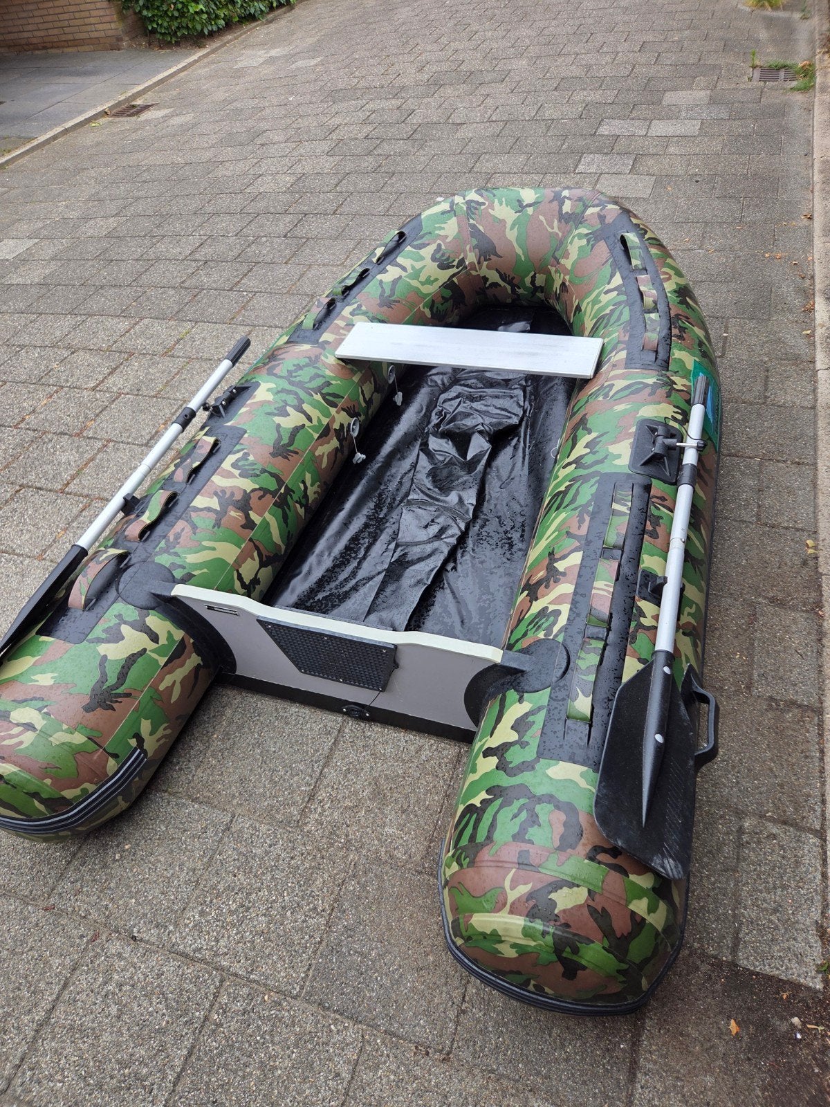 Rubberen visboot 270 met aluminium bodem, Watersport en Boten, Ophalen, Zo goed als nieuw, Complete set