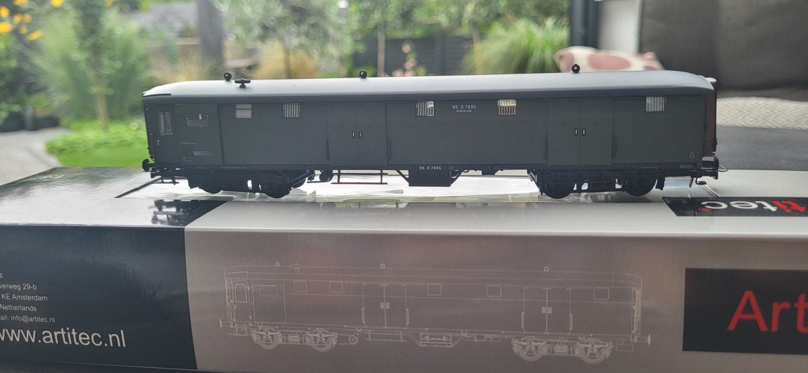 Artitec HO 20.244.01 Stalen D4 d NS 7605 , groen, Hobby en Vrije tijd, Modeltreinen | H0, Overige merken, Gelijkstroom of Wisselstroom