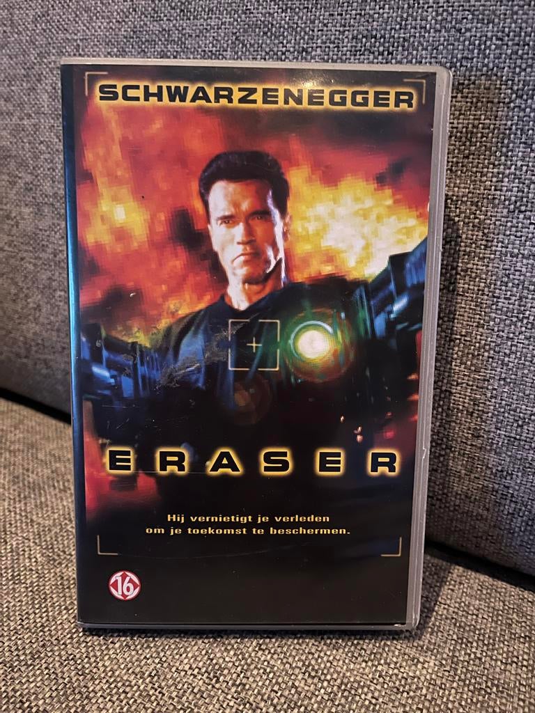 Eraser VHS - Actiethriller met Arnold Schwarzenegger, Vanaf 16 jaar, Ophalen of Verzenden, Gebruikt, Actie en Avontuur