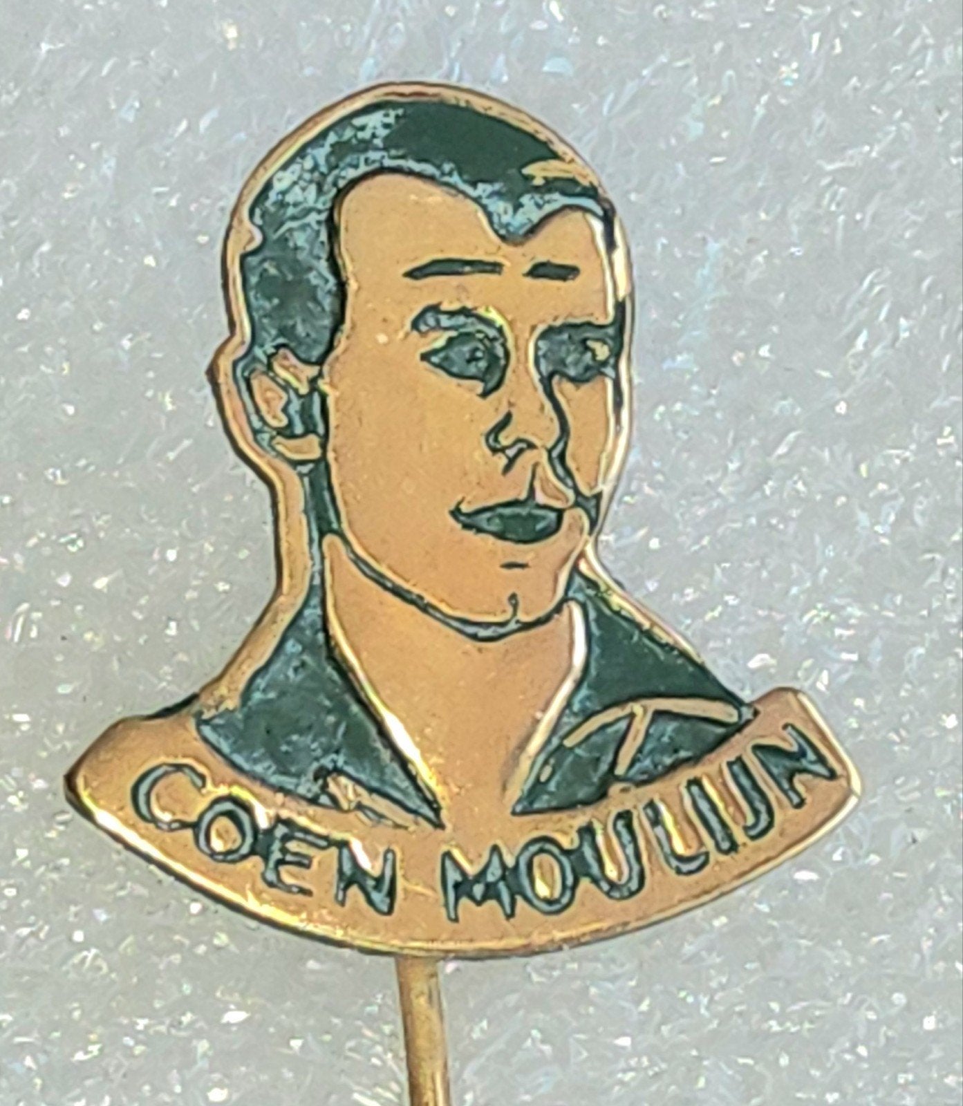 Vintage Speldje Coen Moulijn - Feyenoord Legende, Ophalen of Verzenden, Gebruikt, Sport, Speldje of Pin