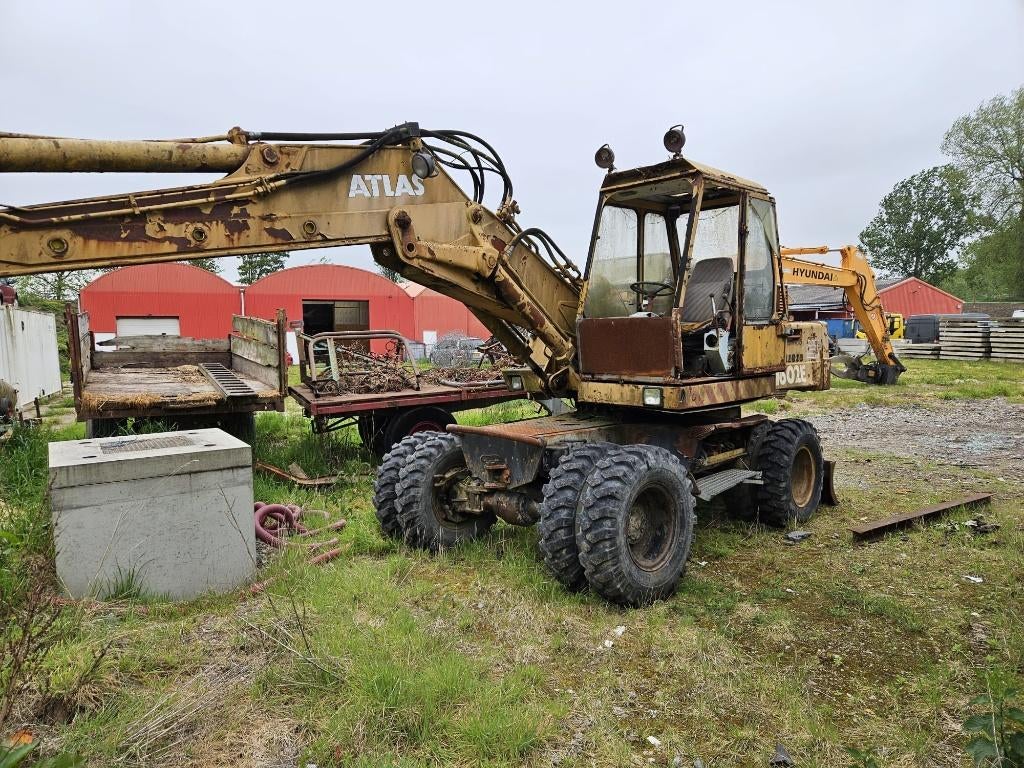 Atlas 1602E mobiele graafmachine, Zakelijke goederen, Machines en Bouw | Kranen en Graafmachines, Ophalen, Graafmachine