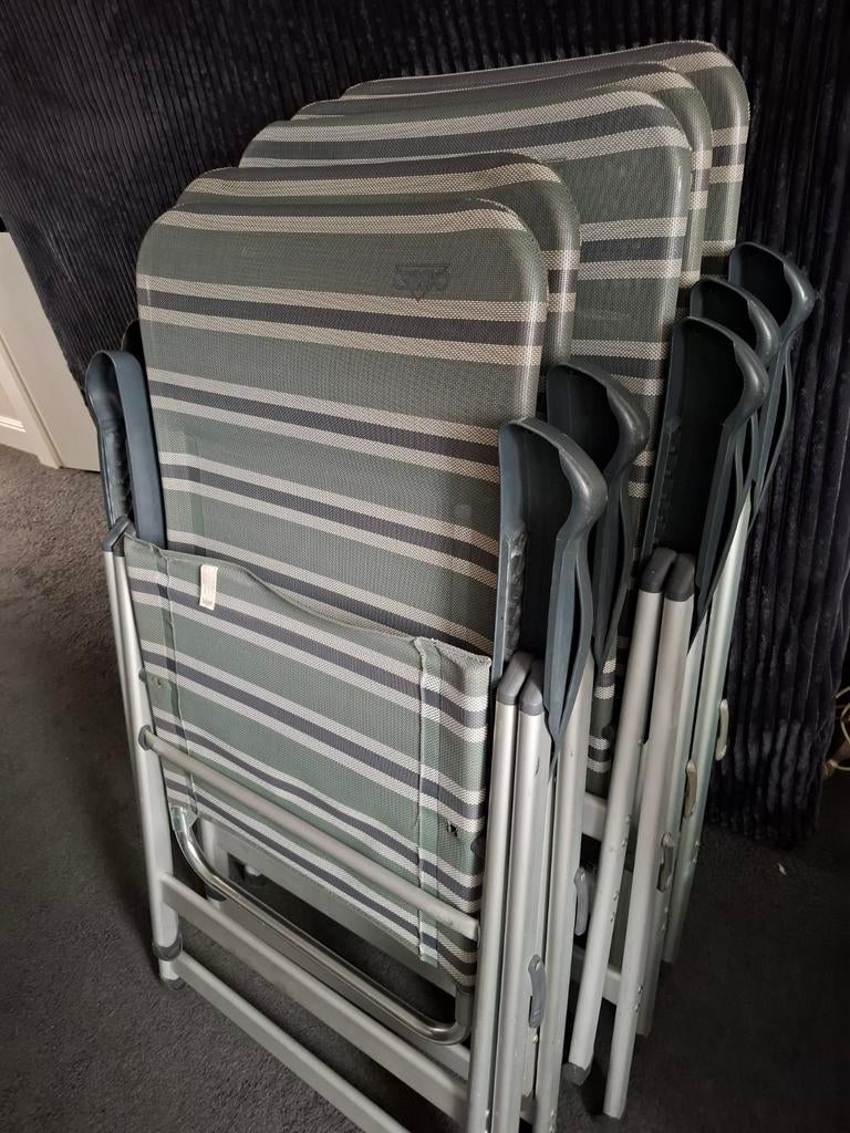 5 x crespo campingstoelen 3 xl en 2 normaal, Caravans en Kamperen, Ophalen, Zo goed als nieuw, Campingstoel