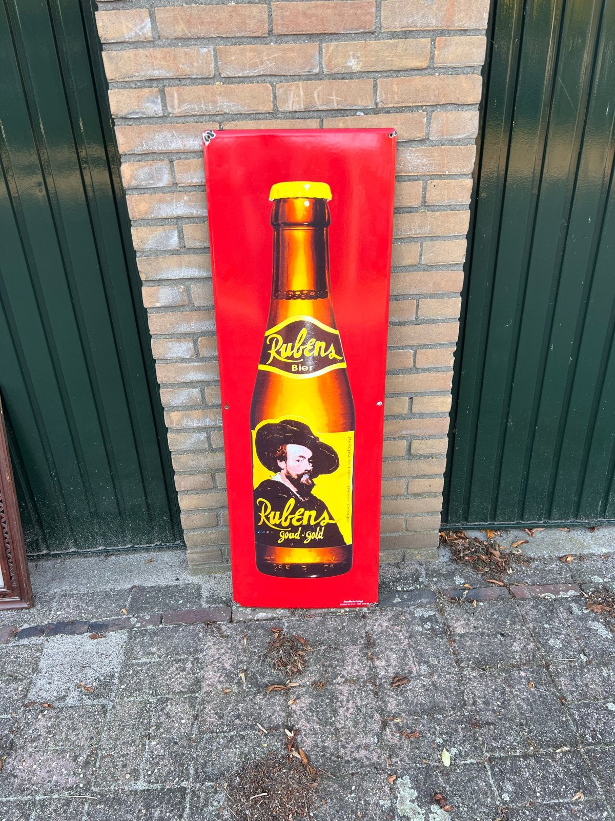 Vintage Rubens Bier Emaille Reclamebord - Belgisch Bier, Ophalen of Verzenden