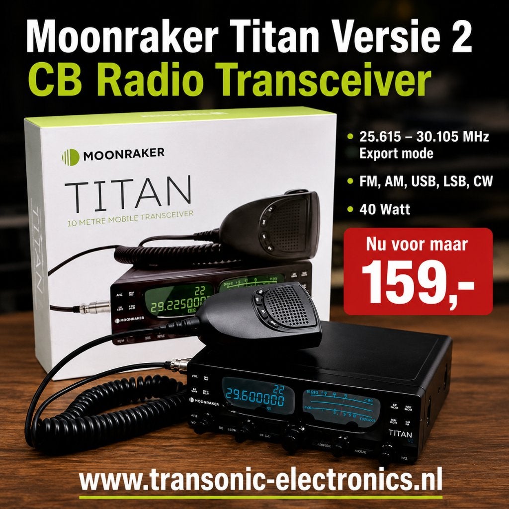 Moonraker Titan V2 25.6-30Mhz FM, SSB en CW 40 Watt 12 Volt, Verzenden, ., UK, Nieuw
