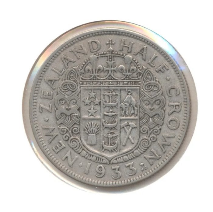 Nieuw-Zeeland Half Crown 1933, Postzegels en Munten, Ophalen of Verzenden, Overige landen, Losse munt, Zilver