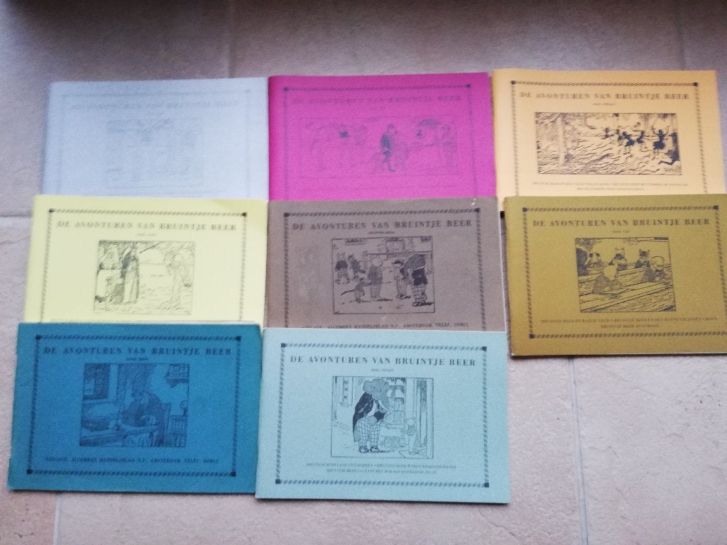8 Boeken van de avonturen van Bruintje Beer, Meerdere stripboeken, Ophalen of Verzenden, Zo goed als nieuw