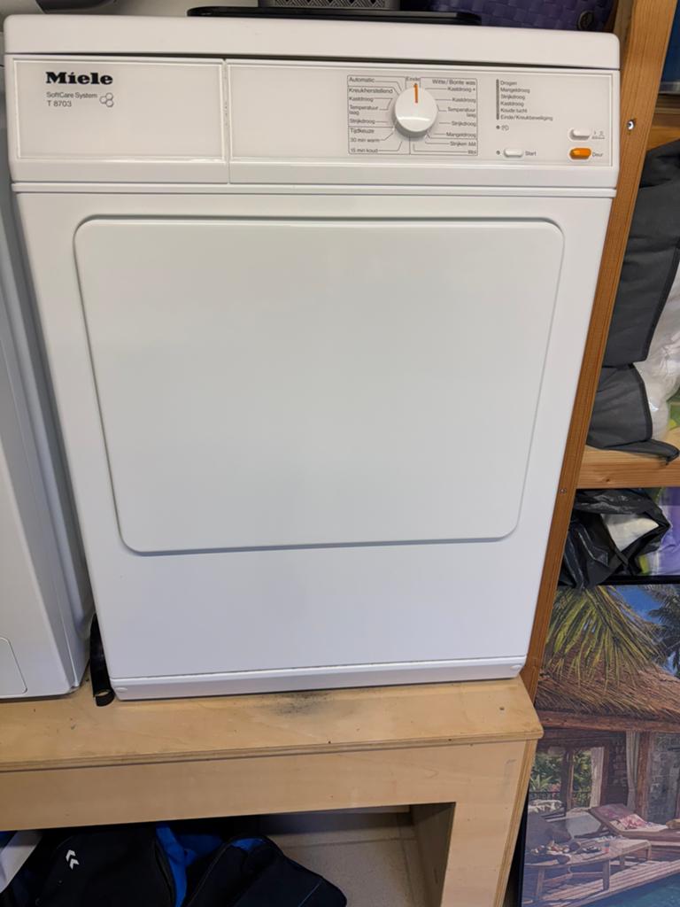Miele droger, Witgoed en Apparatuur, Wasdrogers, Ophalen, Zo goed als nieuw, Luchtafvoer