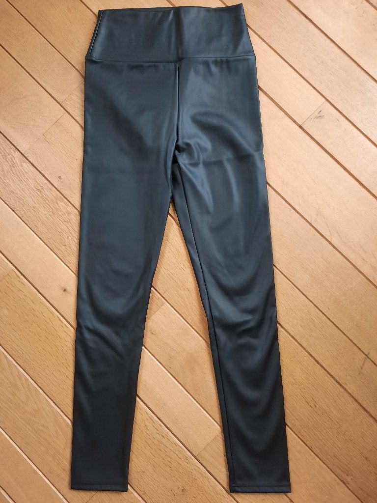 YUETU legging broek zwart PU leer maat M - nieuw -, Maat 38/40 (M), Zwart, Nieuw, Ophalen of Verzenden