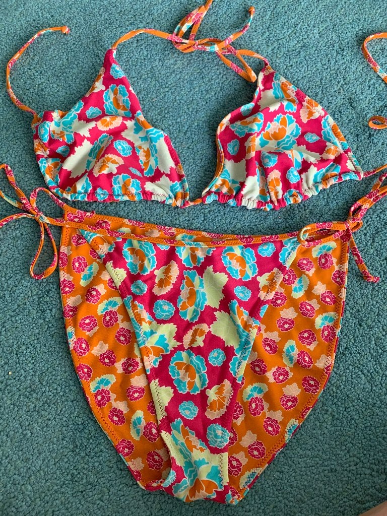 Hunkemoller tweezijdig bikini roze oranje blauw geel maat XL, Nieuw, Oranje, Ophalen of Verzenden, Bikini