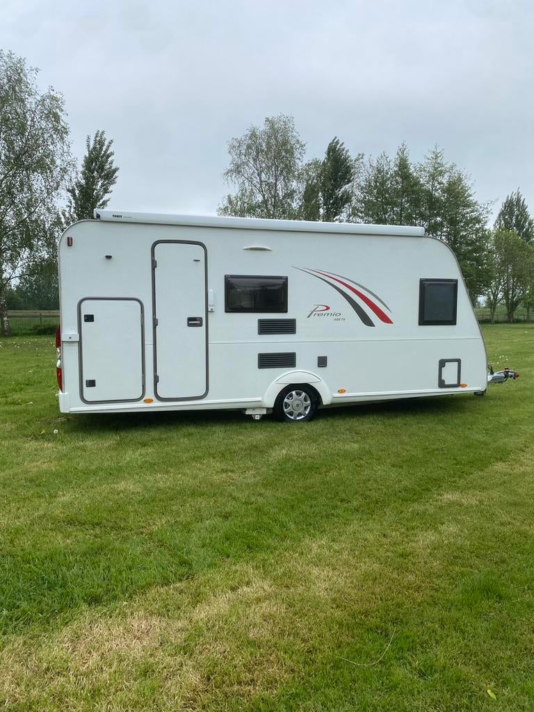 Bürstner Premio 485 TK met stapelbed, mover, airco, luifel, Treinzit, Particulier, Bürstner, 4 tot 5 meter
