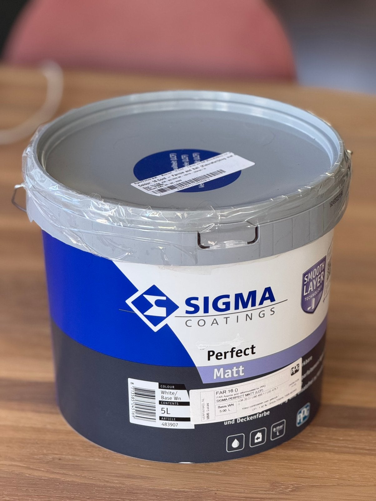 Sigma Perfect Matt 5L - kleur Cord No.16 (Farrow & Ball), 5 tot 10 liter, Beige, Nieuw, Ophalen of Verzenden